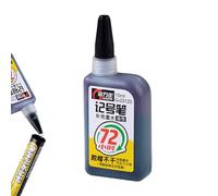 Encre de recharge pour marqueurs permanents - 72 heures Super Color Colla Rouge Marqueur Permanent Ink | Accessoires de marqueurs multicolores imperméables à la menuiserie et accessoires fins pour le