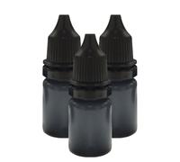Encre de recharge pour tampon - Lot de 3 flacons de remplacement polyvalents de 10 ml | Encre noire à séchage rapide, format portable et remplissage facile pour bureau, école et usage quotidien