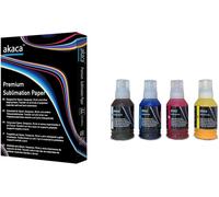 Encre De Sublimation (4X 127 Ml) Avec 100 Feuilles De Sublimation A4, 210 X 297 Mm, 125 G/M², Compatibles Avec Imprimante Epson Ecotank Supertank Et-2720 Et-2760 Et-2800 Wf7710 Et-[ENC943798]