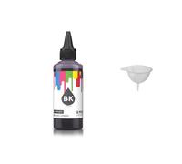 Encre de sublimation universelle avec revêtement Compatible avec le transfert de chaleur sur le visage de t-shirts en coton et les tasses compatibles avec les imprimantes de bureau 100 ml(BK)