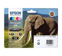 Encre d'origine EPSON Multipack Elephant T2428 : cartouches Noir, Cyan, Magenta, Jaune, Cyan clair, Magenta clair