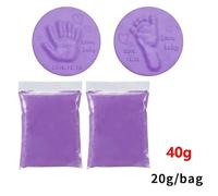 Encre Douce Pour Soins Des Mains Et Des Pieds,Argile Douce,Boue Infantile,Prise En Compte De L'empreinte,Parent-Enfant,20g,40g - Type C85-Purple 40g