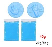 Encre Douce Pour Soins Des Mains Et Des Pieds,Argile Douce,Boue Infantile,Prise En Compte De L'empreinte,Parent-Enfant,20g,40g - Type C85-Blue 40g