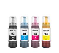 Encre epson 104 compatible avec ECOTANK ET-1810 ET-2710 ET-2810 ET-4700 ET-4800 ET-14100 2BK C M Y