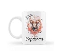 Encre et créations Mug céramique imprimé - “Je ne suis pas chiante, je suis Capricorne” | Cadeau signe astro
