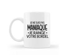 Encre et créations Mug céramique imprimé Je ne suis pas maniaque
