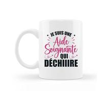 Encre et créations Mug céramique imprimé Je suis une aide soignante qui déchire