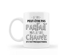 Encre et créations Mug céramique - Je ne suis pas parfait, mais je suis chauve