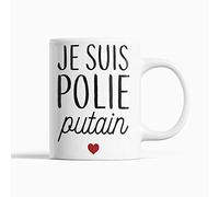 Encre et créations Mug céramique - Je suis polie putain