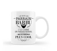 Encre et créations Mug céramique - Je suis un parrain barbu, c'est comme un parrain normal mais en plus cool