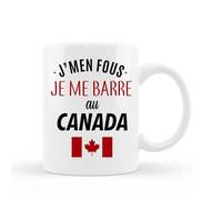 Encre et créations Mug céramique - J'men fous, je me barre au Canada
