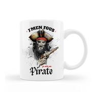 Encre et créations Mug Céramique - J'men fous je suis un pirate