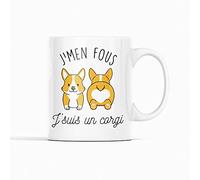 Encre et créations Mug céramique - J'men fous j'suis un corgi