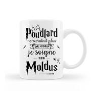 Encre et créations Mug céramique - Poudlard ne recrutait plus, du coup je soigne les Moldus - cadeau anniversaire