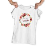 Encre et créations T-Shirt Femme imprimé Va Te Foutre Bien cordialement (FR/ES, Numérique, 36, Taille Normale, Taille Normale, Blanc)