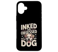 Encré et obsédé par Mon Amoureux des Tatouages de Chiens Coque pour iPhone 16 Plus