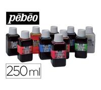 Encre pébéo colorex forte concentration vivacité coloris assortis boîte 10 flacons 250ml
