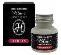 Encre Pigmentée Pour Calame Pinceau Plume - Blanc - Herbin - Flacon 30ml