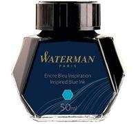 Encre pour stylo plume - WATERMAN - Bleu Inspiration - Flacon 50 ml - Rechargeable - Non effaçable