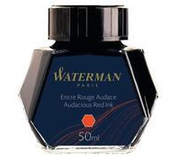 Encre pour stylo plume - WATERMAN - Rouge Audace - Flacon 50 ml - Rechargeable - Non effaçable