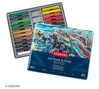 Encre solide Derwent Inktense Bâtonnets - Boîte métal de 24 bâtonnets G