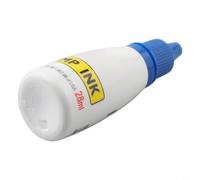 Encre tampon auto-encreur rechargeable 25 cc - Encre à base d'eau pour tampons - Encre réutilisable en 5 couleurs - Idéale pour le bureau, les travaux manuels et un usage personnel (bleu)