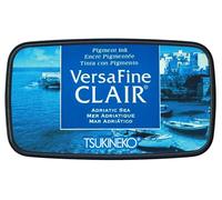 Encre VERSAFINE CLAIR couleur bleue Adriatic Sea 76 x 35 mm. Tampon