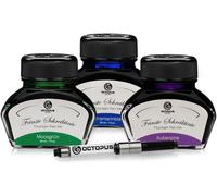Encre Verte Mousse,Bleu Outremer,Aubergine,Stylo Plume Avec Convertisseur,Coffret Cadeau Encre Pour Stylo Plume Et Plume,Encre Pour Écrire Et Colorier,3 X 30 Ml