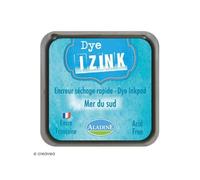 Aladine - Encreur Izink Dye Mer Du Sud - Encreur à Séchage rapide pour Tampons et Pochoirs - Scrapbooking et Carterie Créative - Encre Française - Taille M - 5 x 5 cm - Couleur Bleu Clair 19261