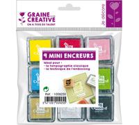 Encreur Pour Tampon Et Embossing 9 Pièces