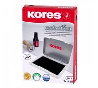 Encreur pour tampon - Kores - Stampo - Noir métallisé - 7x11 cm - Encre résistante aux UV