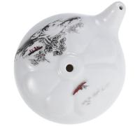 Encrier Peint à Main en Céramique Mini, pour Calligraphie Chinoise Blanc | Réservoir D'encre et D'eau, Accessoire Créatif pour Peintures Chinoises, Portable et Pratique