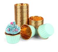 Encuryna 100 Pièces Caissettes Cupcake, Caissettes Papier Muffins Moule, Caissettes de Pâtisserie, Caissettes de Décoration pour Cupcakes, Muffin Cupcake pour Gâteaux, Dessert, Pâtisseries (5# Vert)