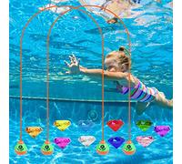 Encuryna Jouet de plongée pour enfants - Ensemble de jouets de piscine avec arc de plongée, anneaux de plongée - Jouet d'eau pour piscine extérieure - Cadeau de fête de piscine pour garçons et filles