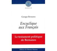 Encyclique aux Français - Georges Bernanos - L'homme Nouveau Eds - relié - Essai