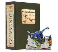 Encyclopedia Prehistorica Dinosaures - Livre pop-up 3D avec créatures préhistoriques interactives, cadeau éducatif pour enfants et adultes, encyclopédie des dinosaures pour les amoureux