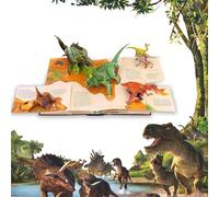 Encyclopédie 3D des dinosaures préhistoriques, Encyclopédie illustrée des dinosaures, Livre pop-up 3D intéressant sur les dinosaures, Créatures préhistoriques : connaissances intéressantes