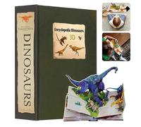 Encyclopedie 3d Des Dinosaures Prehistoriques, Livre Pop-Up Amusant Avec Images 3d, Cadeau D'anniversaire Pour Enfants