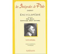 Encyclopédie : Ame, beau, certitude, droit naturel
