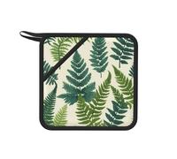 Encyclopédie des fougères 1 PC Tapis de casserole en silicone résistant à la chaleur - Tapis carré de 18 cm, adapté pour le thé, le barbecue, la cuisine, etc.