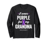 End ALZ, Je Porte du Violet pour ma Grand-mère, la Sensibilisation à la maladie d'Alzheimer Manche Longue