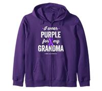 End ALZ, Je Porte du Violet pour ma Grand-mère, la Sensibilisation à la maladie d'Alzheimer Sweat à Capuche