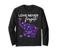 End Alzheimers Chemise Love Never Forgets Awareness Manche Longue
