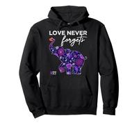 End Alzheimers Chemise Love Never Forgets Awareness Sweat à Capuche
