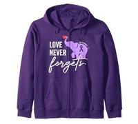 End Alzheimers Chemise Love Never Forgets Awareness Sweat à Capuche
