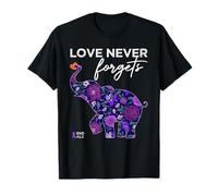 End Alzheimers Chemise Love Never Forgets Awareness T-Shirt