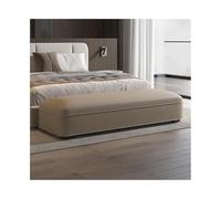End of Bed Storage Bench Light Luxury Bed End Tabouret de chevet Simple Moderne Chambre à coucher Chevet Cuir Canapé Vestiaire Long Banc d'extrémité de lit (Kaki)