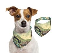 End of World Écharpe désert pour animal domestique, bandanas printemps été en coton doux pour chiot, accessoires réglables pour petites, moyennes et grandes, filles, garçons, chiots, petits