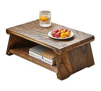 End Tables Foldable Coffee Table Japanese Style Tatami Table 2-Tier Classical Zen Tea Table with Storage Shelf Meditation Table (Size : 60x30x20cm)