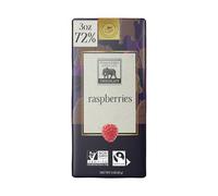 Endangered Species Chocolate Tablettes de chocolat noir et framboises - Fèves de cacao obtenues de manière éthique auprès de petites exploitations familiales - Grizzly - 85 g (Lot de 12)